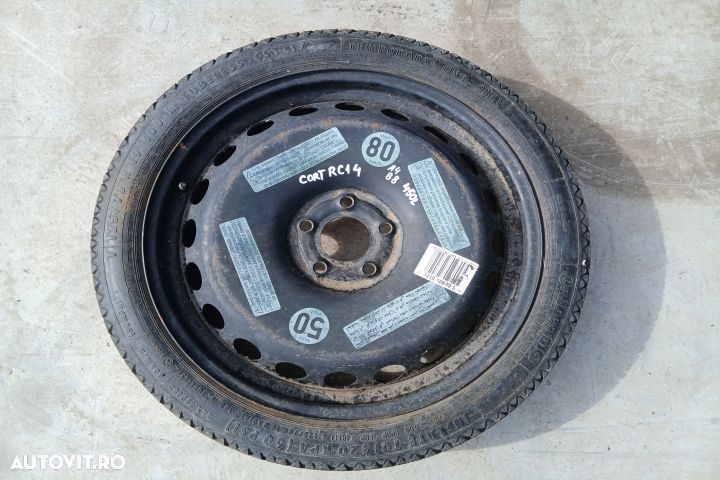 Roata de rezerva slim R19 8K0601027D 4.00BX19H2 ET29 125/70  R19 8K06 - 1