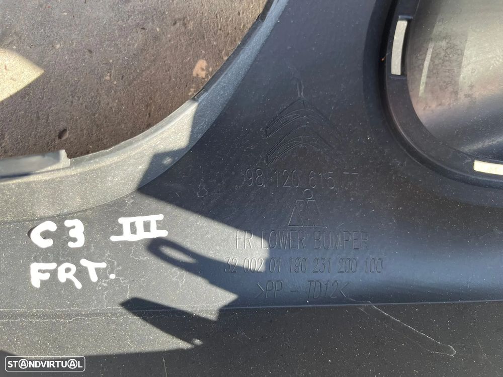 Citroen C3 III - GRELHA LIP PARA CHOQUES FRENTE - G117 - 10