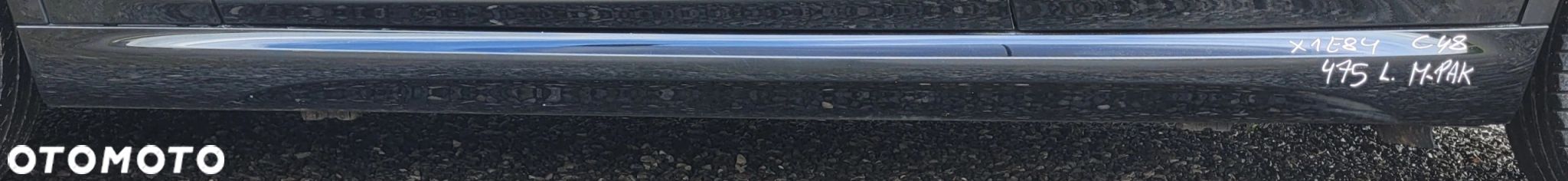 LISTWA NAKŁADKA PROGOWA LEWA M PAKIET BMW X1 E84 475 BLACK SAPPHIRE C48 - 1