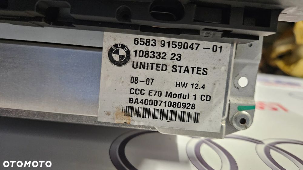 BMW X5 E70 X6 E71 Czytnik nawigacji CCC Navi nawigacja radioodtwarzacz 9159047 - 3