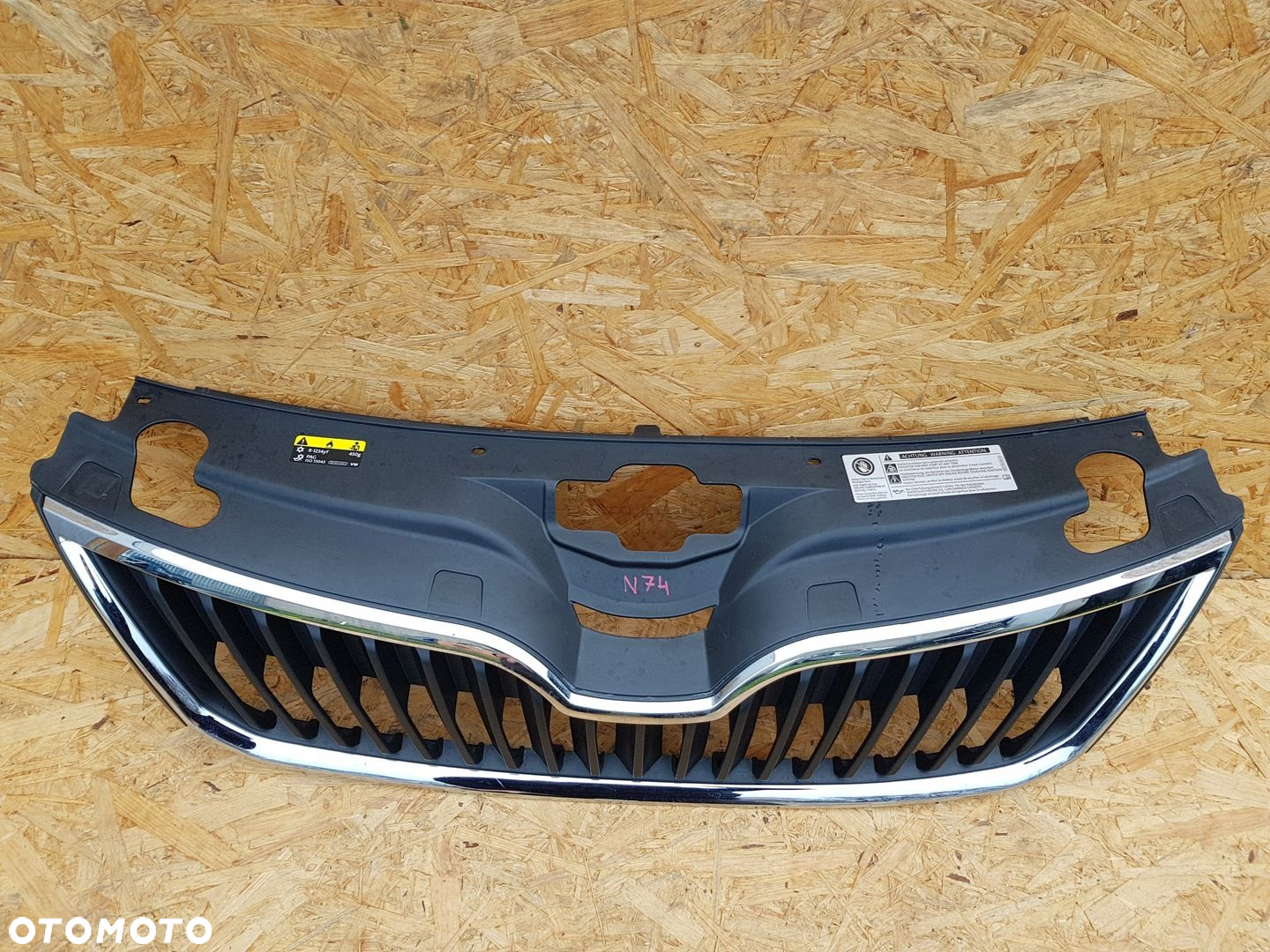 SKODA RAPID 12- ATRAPA GRILL KRATKA ZDERZAKA PRZEDNIEGO CHROM 5JA853668 - 2