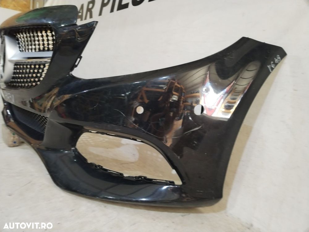 Bara fata Mercedes C-Class, W205, 2014, 2015, 2016, 2017, 2018, cod origine OE A2058800125, cu gauri pentru senzori de parcare (6). - 2