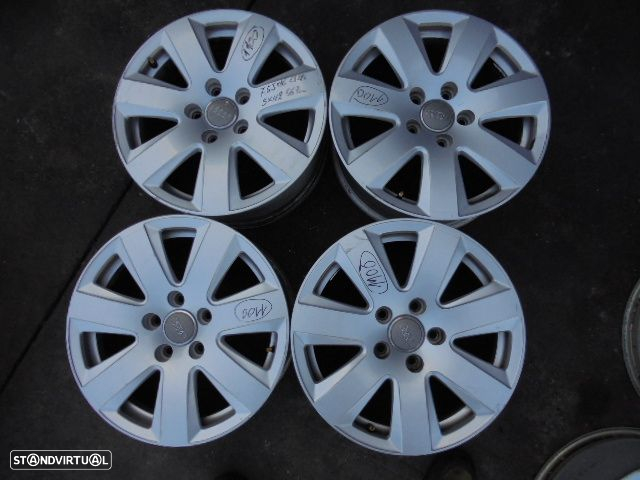 Jogo De Jantes Jgjant1100 AUDI A6  4F FASE 1 2006 2.7TDI V6 24V 4X4 180CV 4P PRETO 45 7.5Jx16 5X112 56.7MM - 2