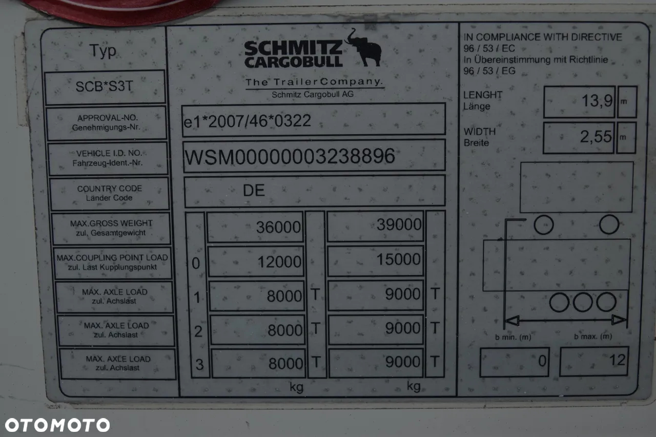 Schmitz Cargobull FIRANKA / STANDARD /  OŚ PODNOSZONA / KOSZ NA PALETY - 25