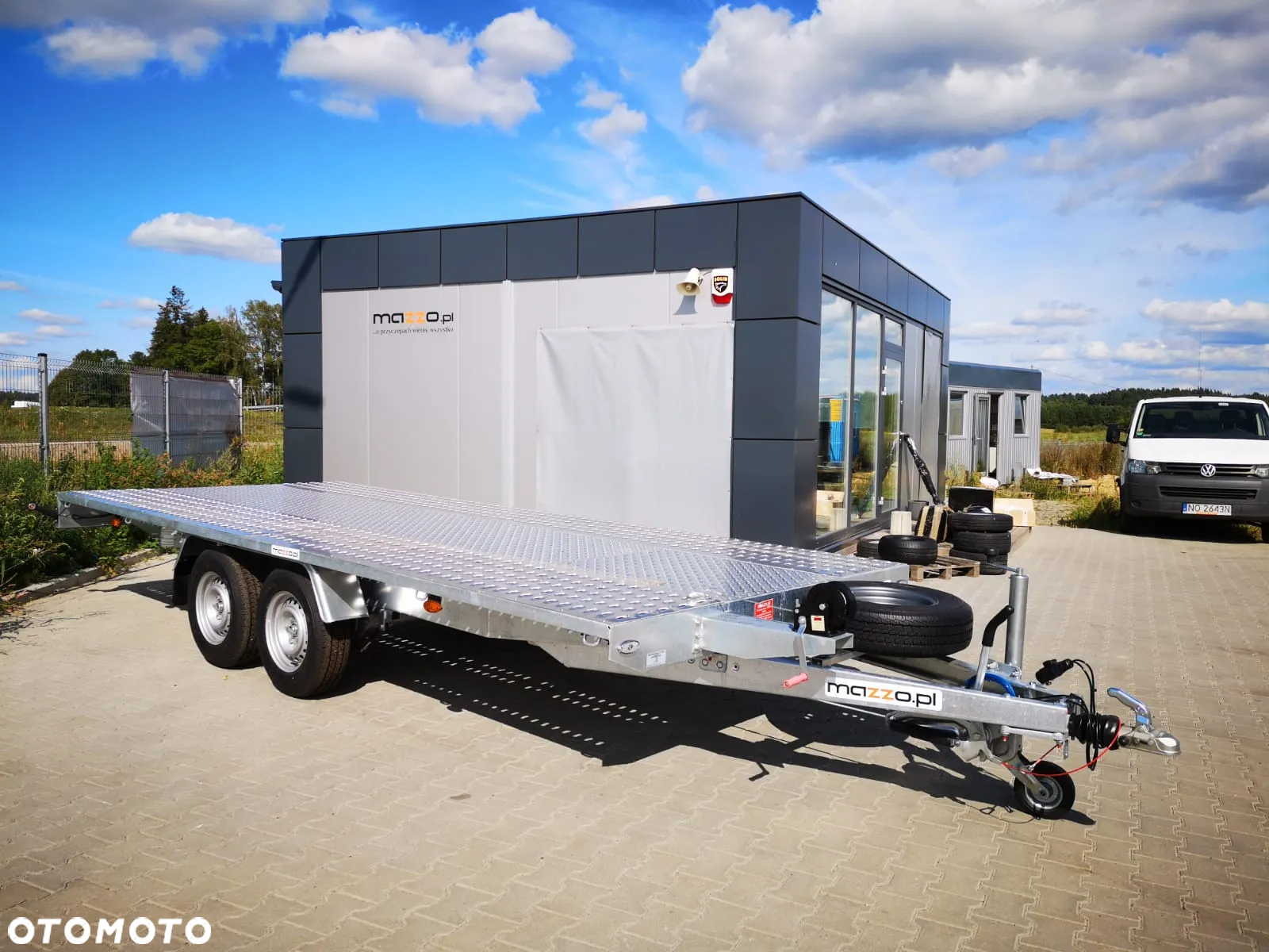 Boro Dostawa laweta 500x210cm DMC3000kg wypełnienie blacha alu, prosta platforma AMORTYZATORY Koło zapasowe - 6