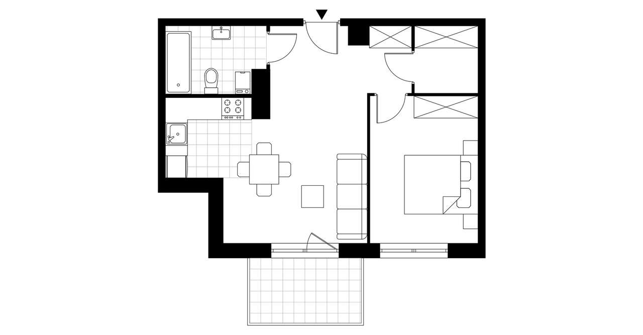 2-pokojowe mieszkanie 43m2 + balkon Bez Prowizji - Pełny obrazek: 2/16