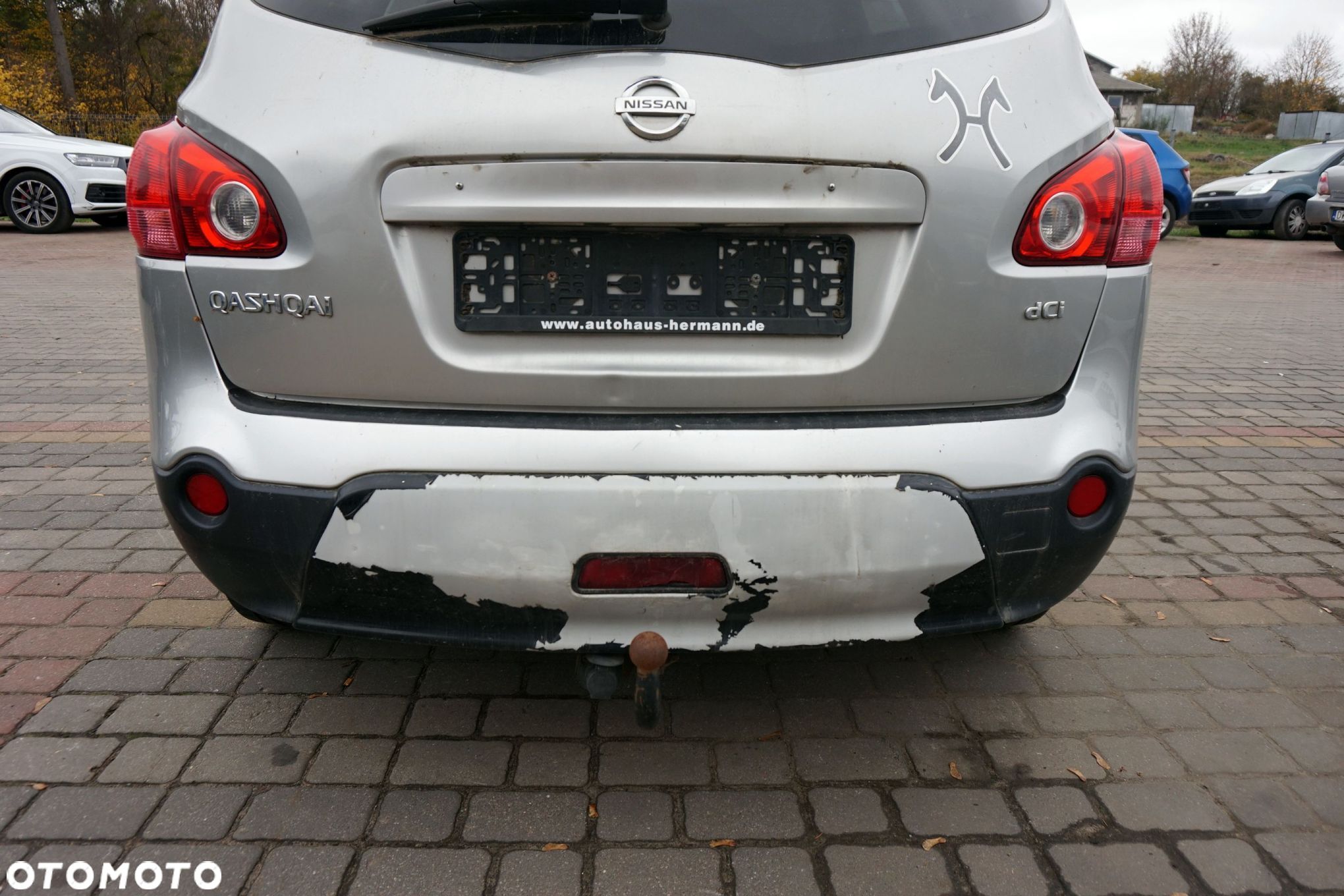 ZDERZAK TYLNY QASHQAI+2 I J10 KY0 85022EY10H SREBRNY NISSAN 2008-2013 - 1