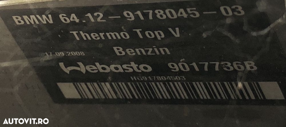 Incalzire auxiliară webasto sirocou bmw F01 F10 F06 740i 750i 535i 528 - 6