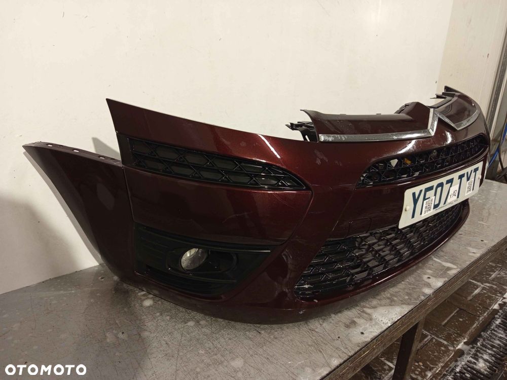+ ZDERZAK PRZÓD PRZEDNI DO CITROEN C4 PICASSO KHRD BORDO BORDOWY HALOGENY - 3
