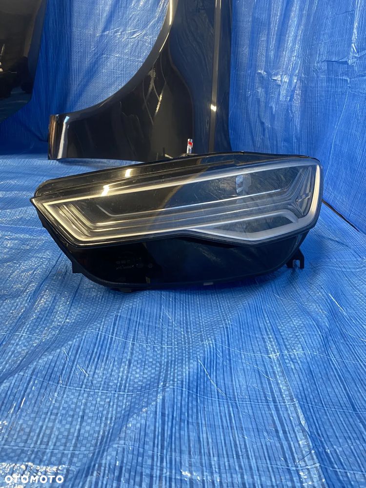 PRZÓD KOMPLETNY MASKA ZDERZAK LAMPY PAS PRZEDNI FULL LED AUDI A6 C7 S-LINE LIFT LX5R - 13