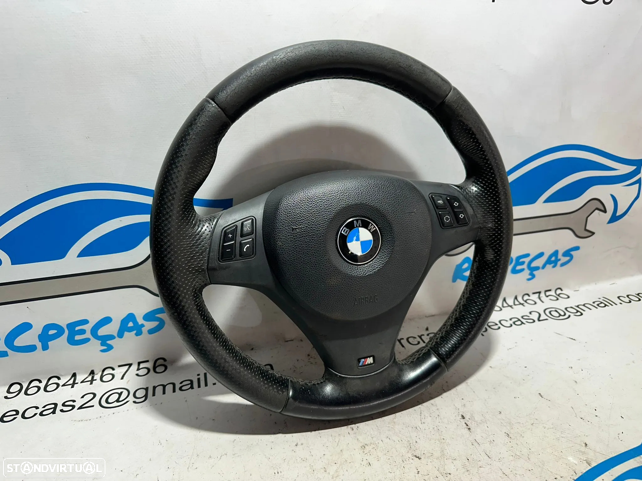 .Volante Multifunções Comandos Original BMW Pack M Serie 1 3 Pele Perfurada 7839075 - 3