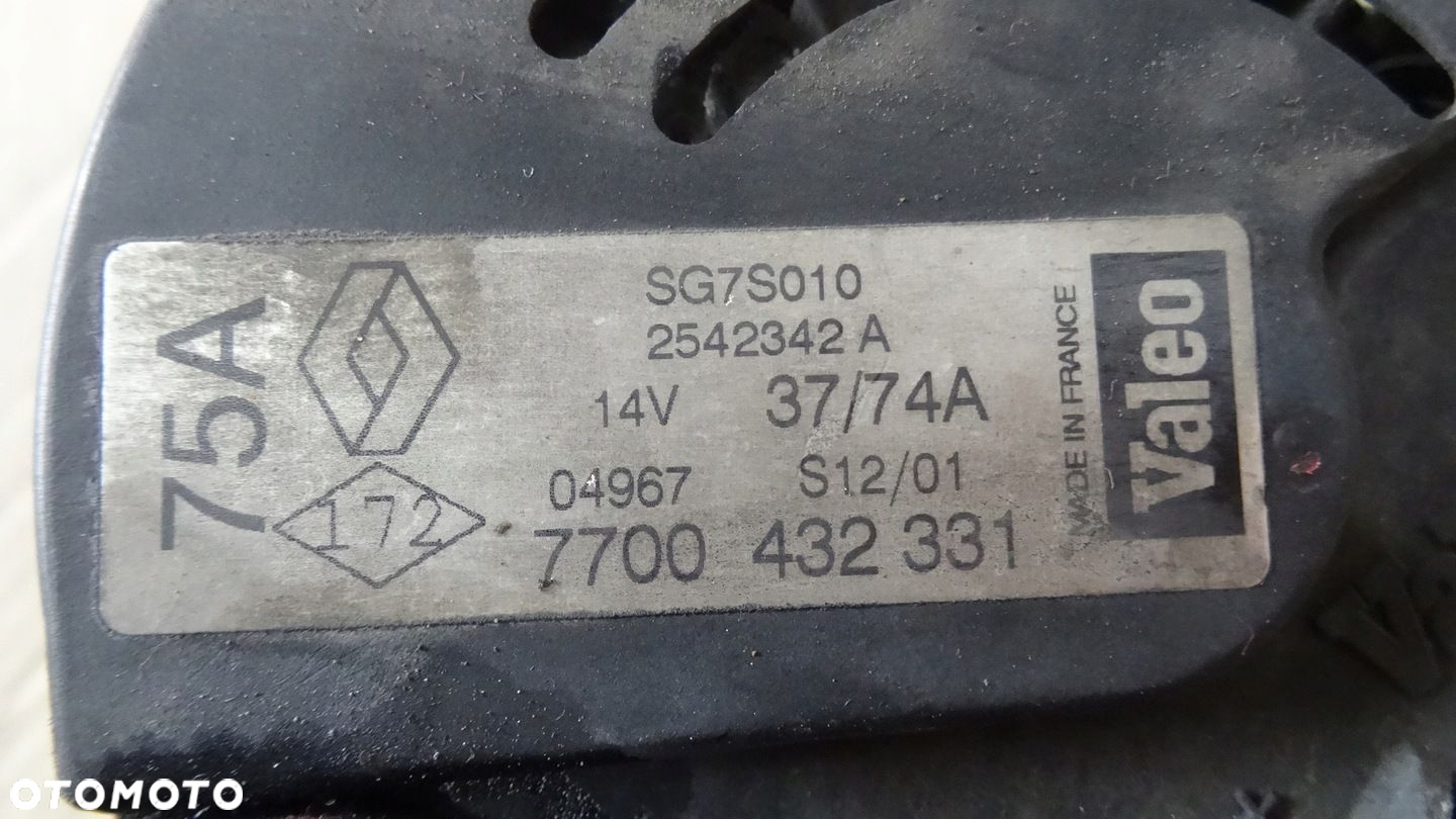 CLIO II 1.4 16V ALTERNATOR 75A 7700432331 - 3