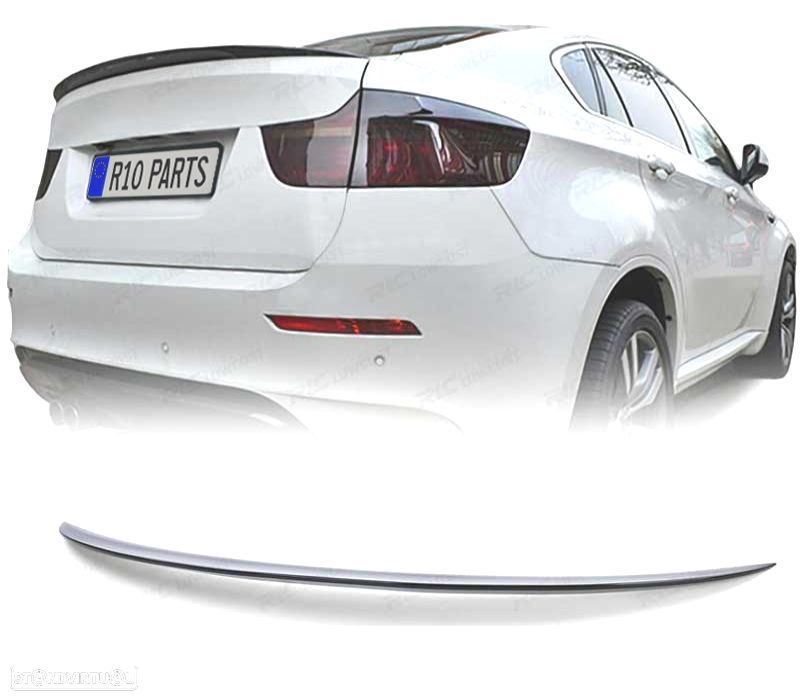 AILERON SPOILER BMW X6 E71 08-14 LOOK M PRETO BRILHANTE - 1
