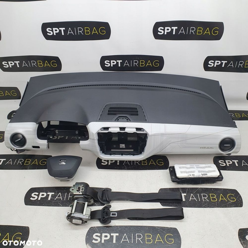 SEAT MII ELEKTRYK DESKA ROZDZIELCZA KONSOLA KOKPIT PULPIT PODUSZKI AIRBAG AIR BAG PASY KIT SET - 1