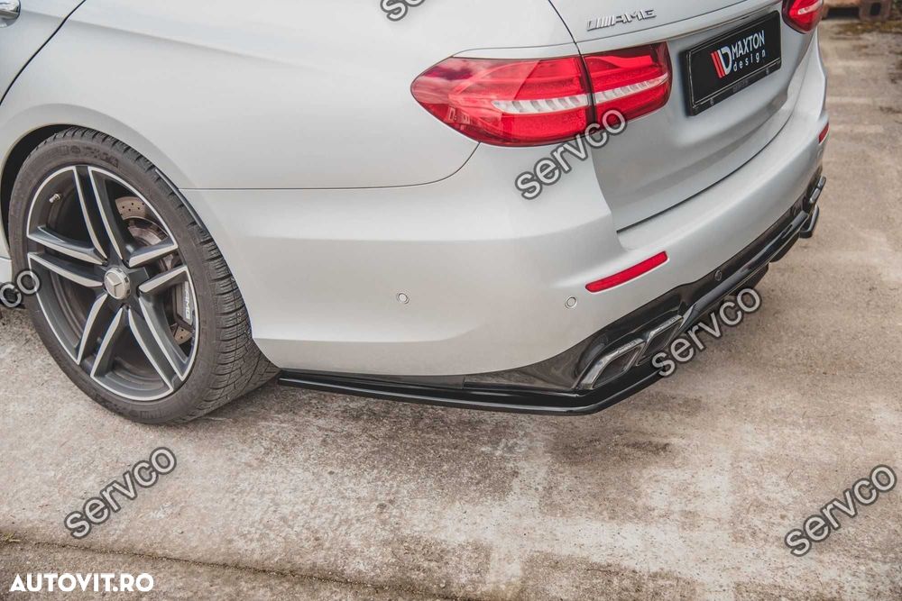 Prelungire splitter bara spate Mercedes E Class S123 E63 Amg Estate 2017- v5 - Maxton Design - 2