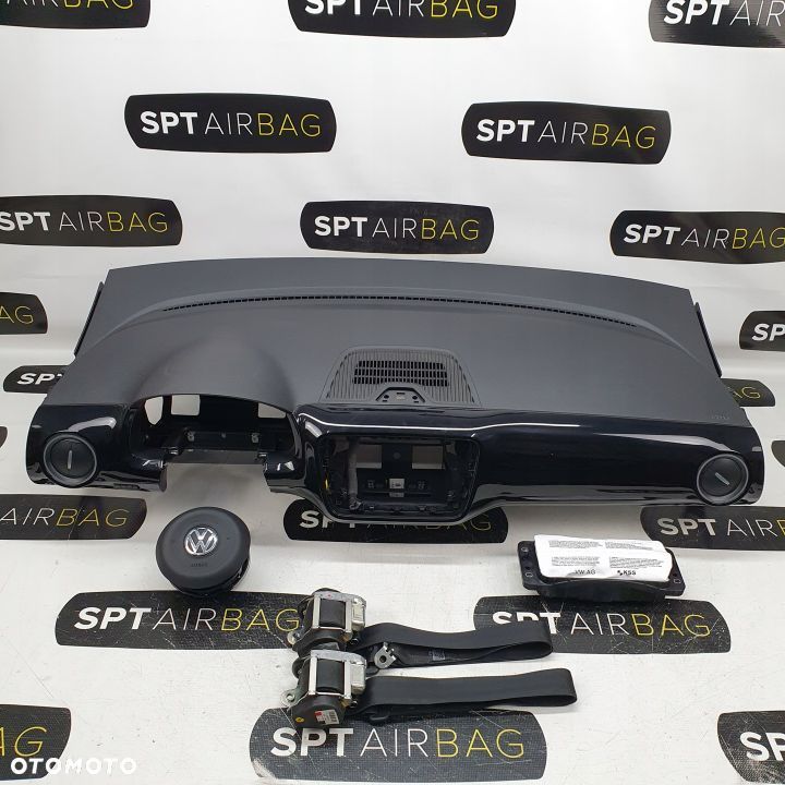 VW UP! UP DESKA ROZDZIELCZA KONSOLA KOKPIT PULPIT PODUSZKI AIRBAG AIR BAG PASY KIT SET - 1