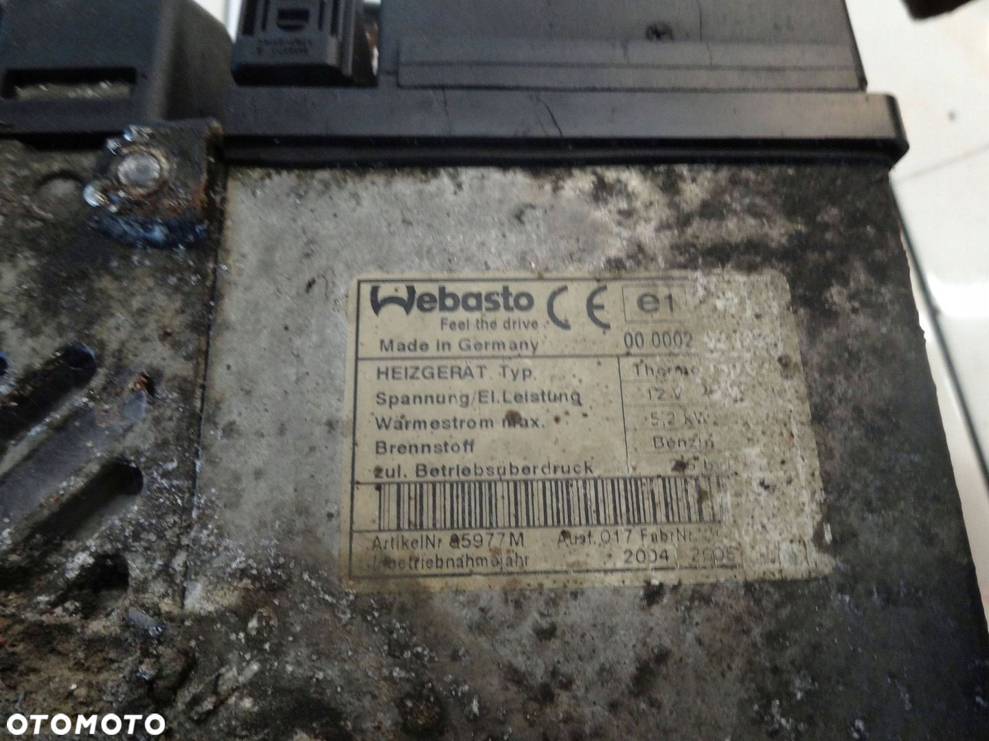 MITSUBISHI GALANT VIII 2.0 16V 03 OGRZEWANIE POSTOJOWE WEBASTO 85977M - 6