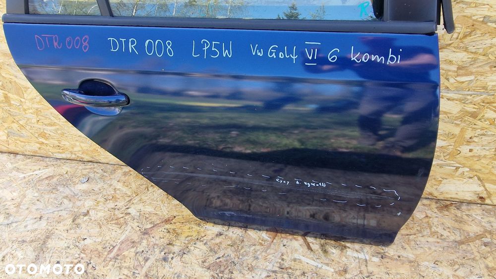 VW GOLF 6 VI KOMBI DRZWI TYŁ TYLNE PRAWE PRAWY KOD LAK. LP5W - 2