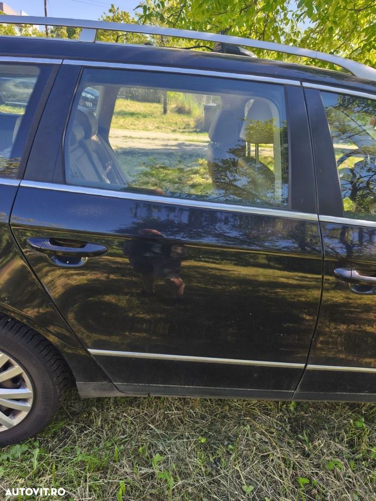 Ușă portieră dreapta spate  Volkswagen Passat B6 negru LC9X - 1