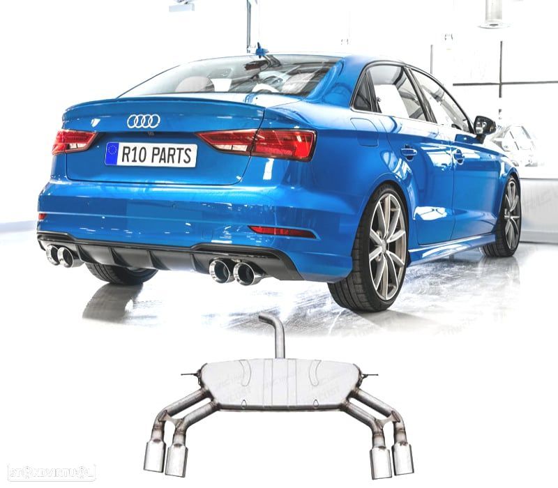 PANELA DE ESCAPE AUDI A3 SEDAN 13-20 LOOK S3 - 1