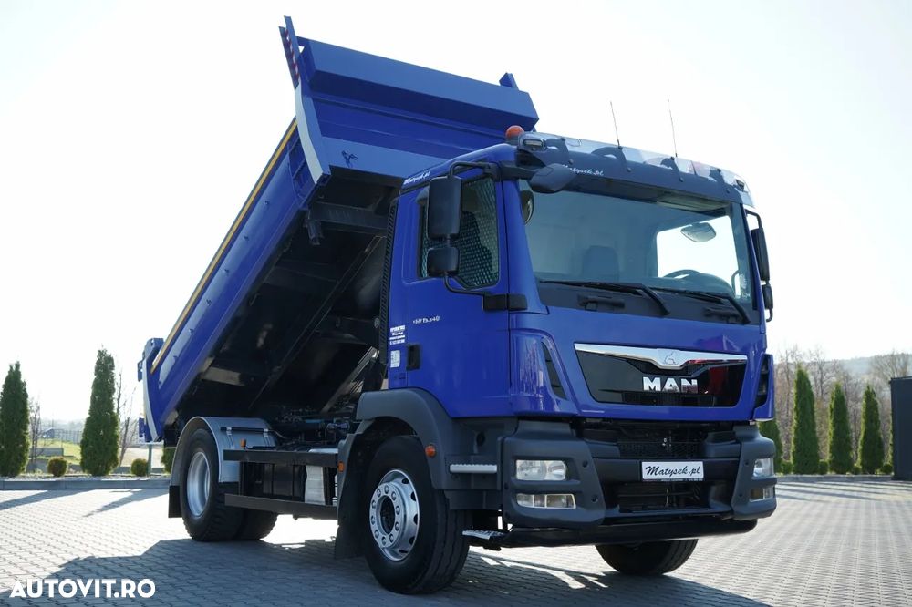 MAN TGM 19.340 / 4X2 / BASCULĂ DUBLĂ / BORDMATIC / HYDROBRA / - 6