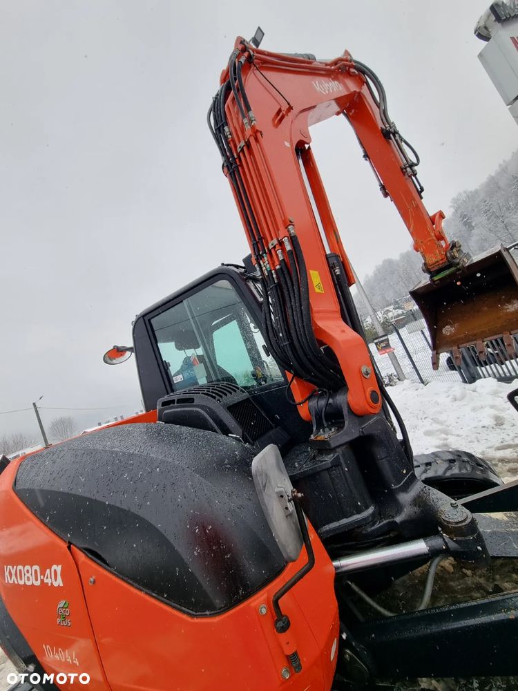 Kubota KX080-4 Koparka Gąsienicowa 8,5 tony długie ramię PLUS. Maszyna jak Nowa z Salonu. Dekra 2026r Dokumenty serwisowe książka! Import Norwegia! Klima. Pompa Tankowania. Ani deka luzów i wycieków! Silnik 4 cyl. 75 km.  Niski Oryginalny Przebieg 3960 mtg. Dodatkowe linie Hydra. Radio Bluetooth! - 40