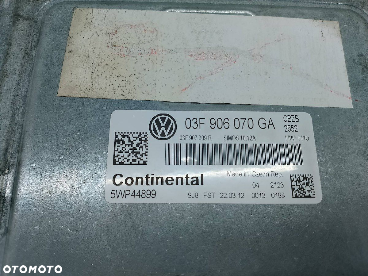 KOMPUTER, STEROWNIK VW GOLF VI 03F906070GA  03F907309R 5WP44899 1.2 TSI - 6