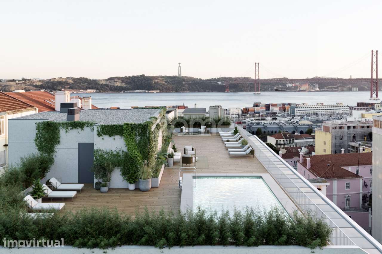 Apartamento NovoT2+1 Beira-rio, vistas magnificas sobre o rio, piscina - Grande imagem: 2/15