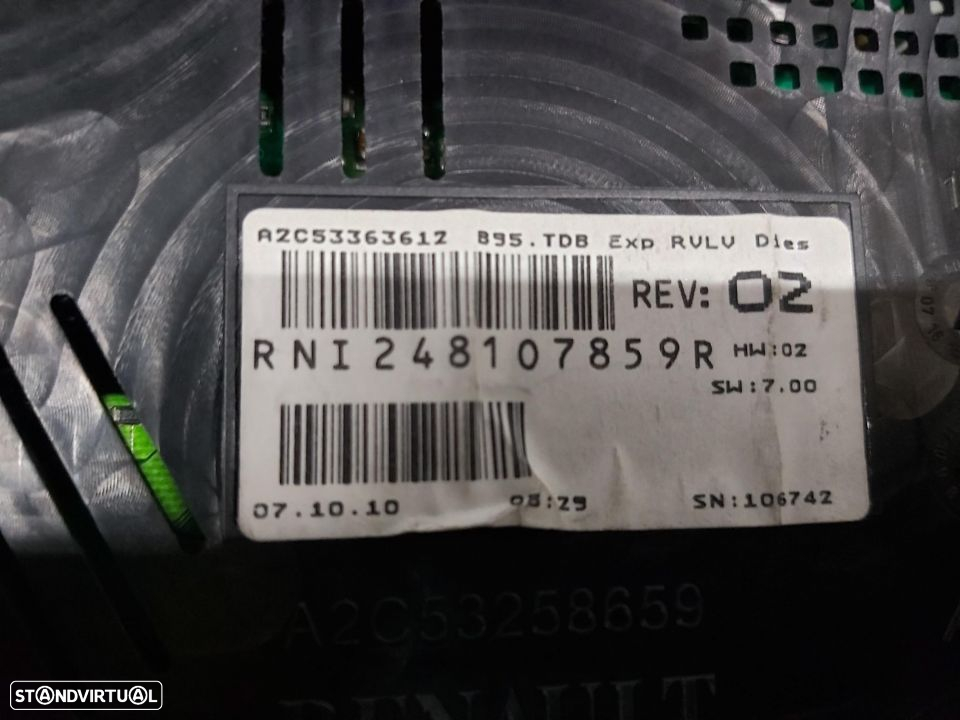Quadrante Renault Megane 3 1.5Dci 2010   Ref: a2c53258659 - 3