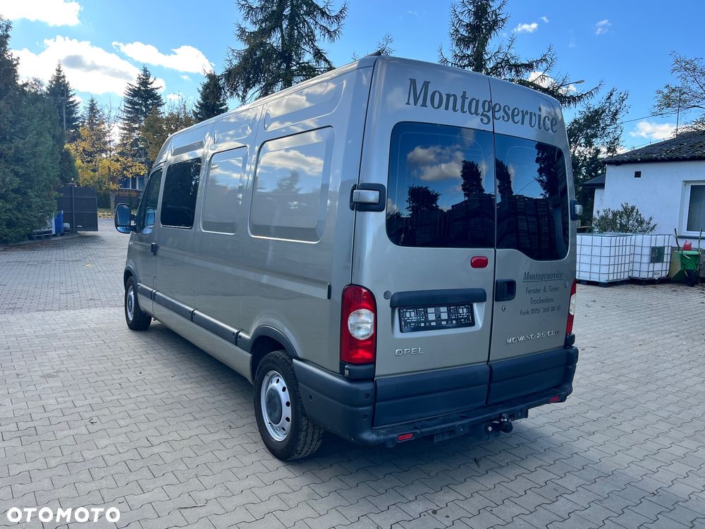 Opel Movano / L3H2 / Master / 2.5 D / 145 KM / brygadówka / doka / 6 osób / klima / WEBASTO / z Niemiec / Super stan - 11
