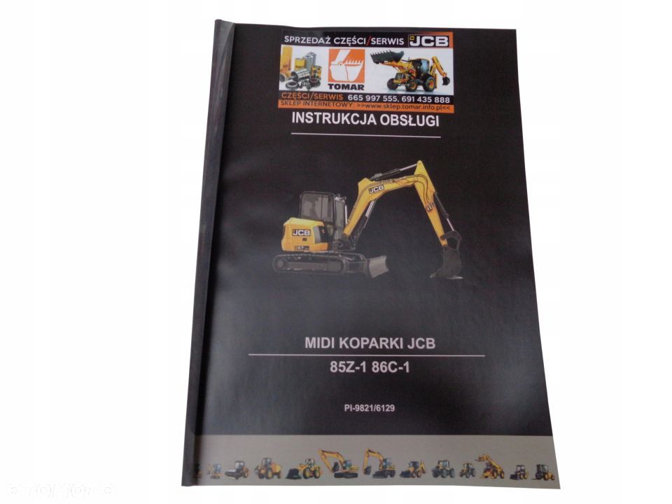 Instrukcja obsługi operatora Koparka MIDI JCB 9821/6229 - 1