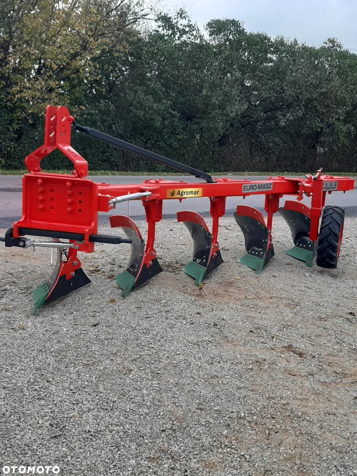 Pług zagonowy jednobelkowy 3/4/5+ skib EURO-MASZ / kverneland 18'' OD RĘKI transport zrywalny/śruba - 5