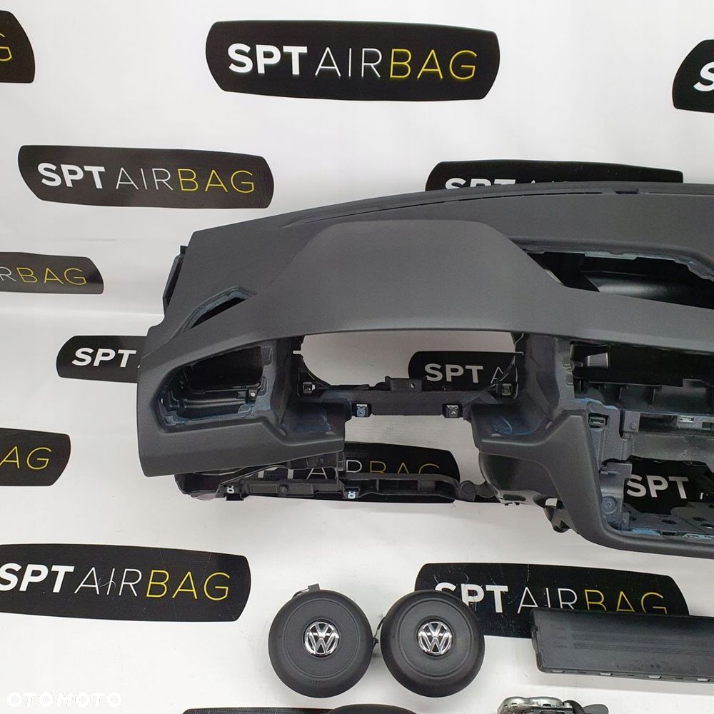 VW TIGUAN 2 II DESKA ROZDZIELCZA KONSOLA KOKPIT PULPIT PODUSZKI AIRBAG AIR BAG PASY KIT SET - 2