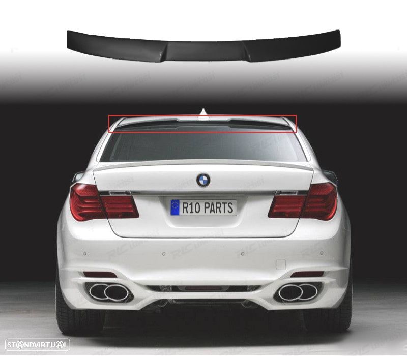 AILERON SPOILER VIDRO TRASEIRO BMW F01 08-15 LOOK M PRETO BRILHANTE - 1