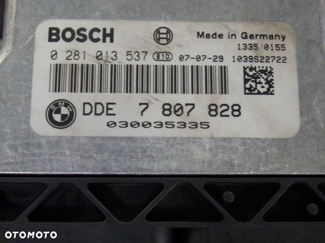Bmw E87 E90 E91 N47 2,0D STEROWNIK SILNIKA CAS KLUCZ  7807828                   RAF-AUTO CZESCI BMW - 2