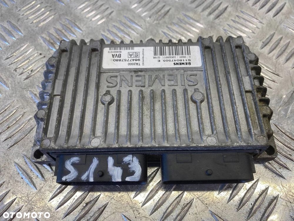 STEROWNIK KOMPUTER SILNIKA MODUŁ PEUGEOT 307 S118047505E 9647757880 - 2