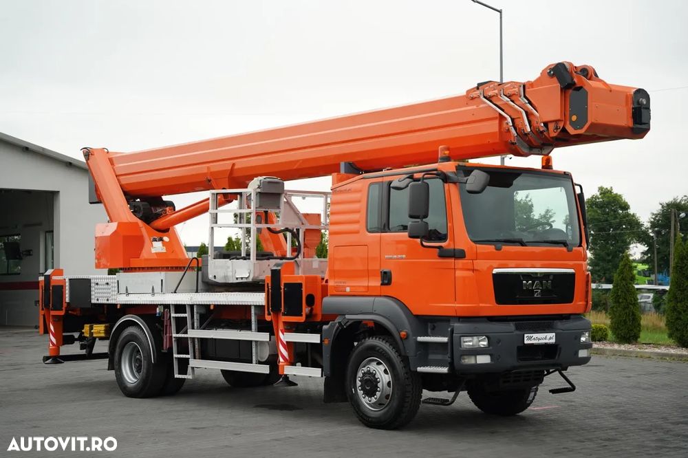 MAN TGM 18.290 / 4x4 / BRAȚ CU COLIVIE / ÎNĂLȚIME DE LUCRU 46M / MANUALĂ - 19