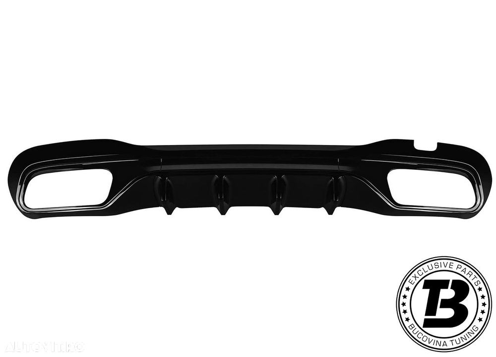 Difuzor Bara Spate cu Ornamente compatibil cu Mercedes C Class W206 C63 Design - 4