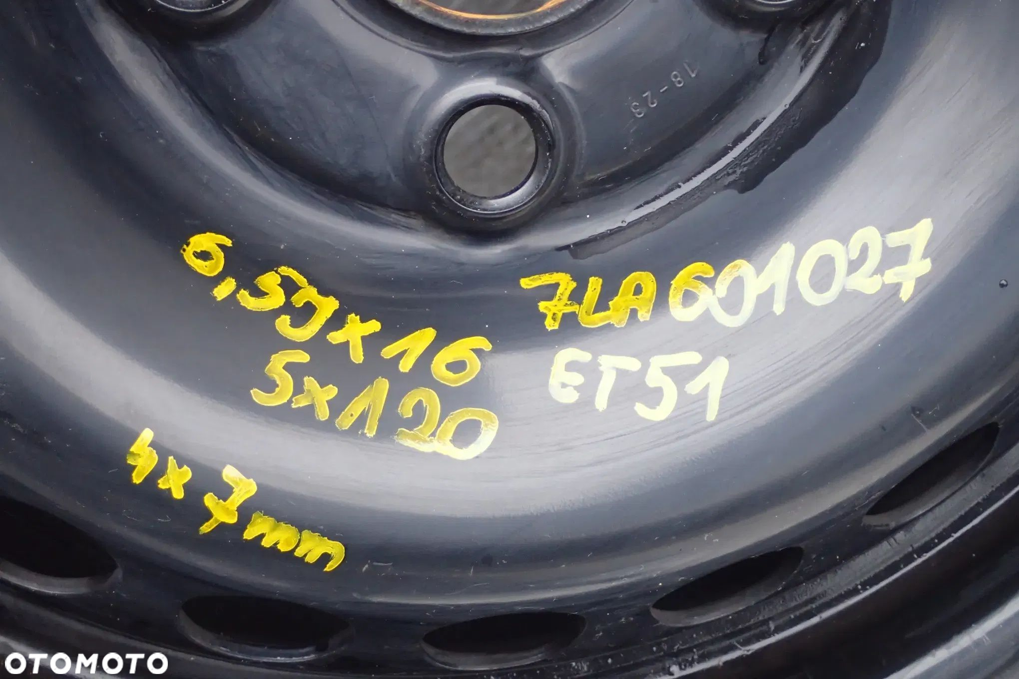 KOŁA FELGI STALOWE VW T5 T6 6,5JX16 ET 51 5X120 7LA601027 Z OPONAMI BRIDGESTONE LATO 215/65/16C 4X7MM 2023ROK KOMPLET - 7