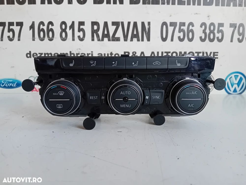 Panou Modul Comenzi Clima Dublu Climatronic Vw Passat B8 Arteon Cod 5G0907044DP Incalzire In Scaune - 4