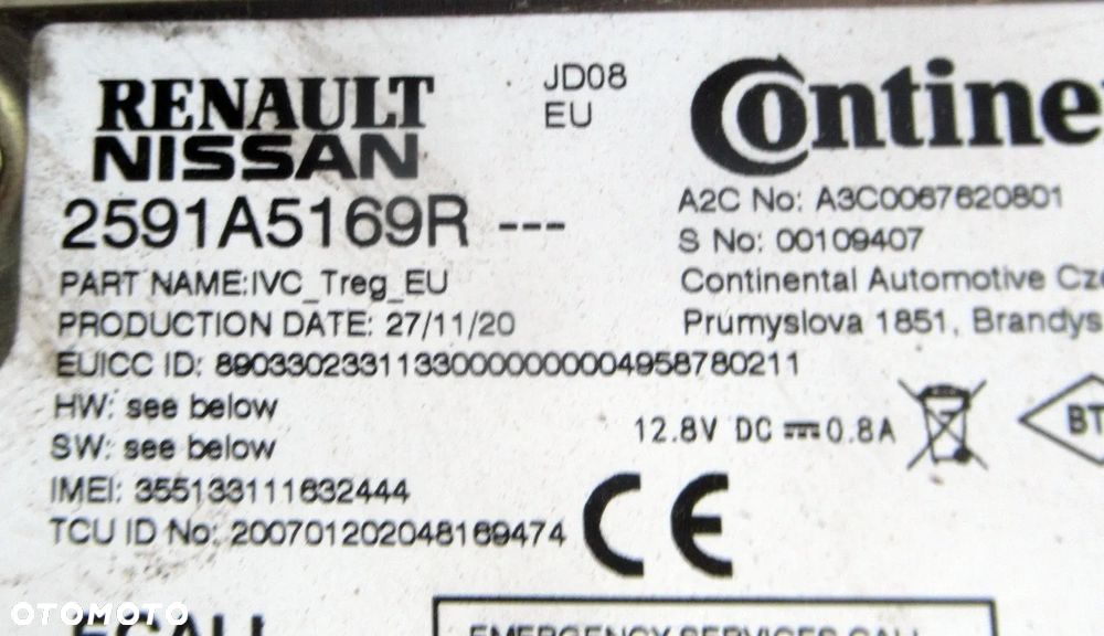 DACIA SANDERO III 3 2020- MODUŁ STEROWNIK RADIA 2591A5169R CAPTUR CLIO - 3