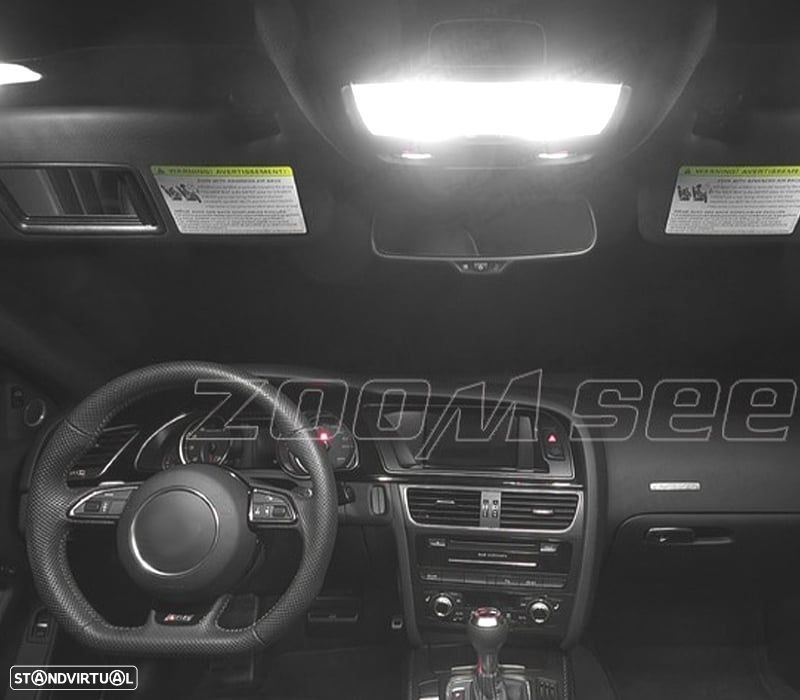 KIT COMPLETO DE 14 LAMPADAS LED INTERIOR PARA AUDI A5 S5 RS5 B8 08-15 - 3