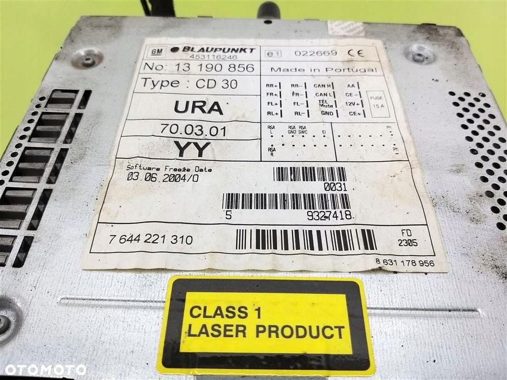 Radio+ wyświetlacz kpl CD 30 FABRYCZNE Opel Astra III H 2004-2013 13190856 - 2