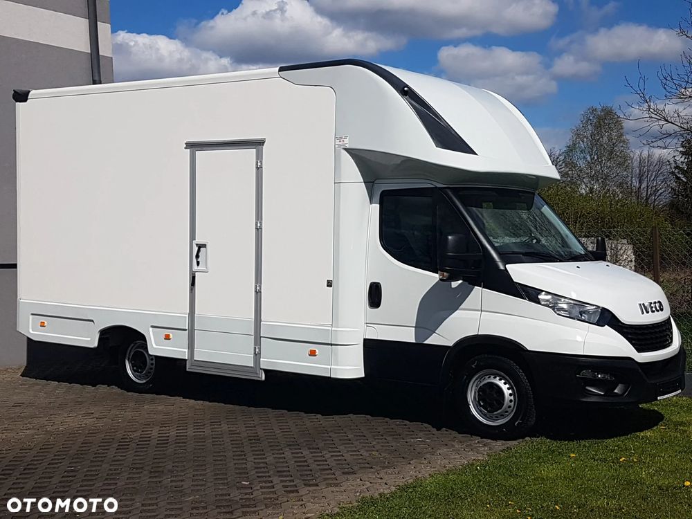 Iveco DAILY KONTENER NISKOPODŁOGOWY 4,43x2,23x2,42 SKLEP FOODTRUCK BAR KLIMA KONIOWÓZ KAMPER - 1
