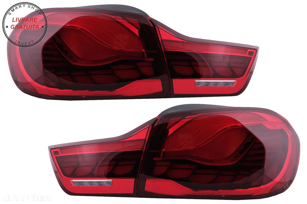 Stopuri OLED BMW Seria 4 F32 F33 F36 M4 F82 F83 (2013-03.2019) Rosu cu Semnal Dina- livrare gratuita - 16