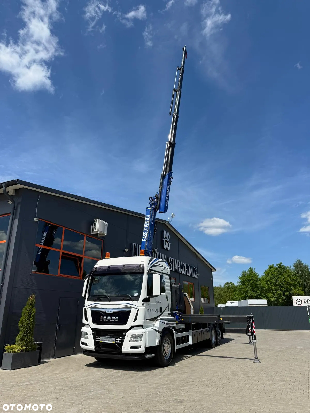 MAN TGS TGX 26.400 // E6 // 6x2 // platforma + FASSI F455RA.2.25 // Do przewozu kontenerów dzwig żuraw HDS kran crane laweta - 3