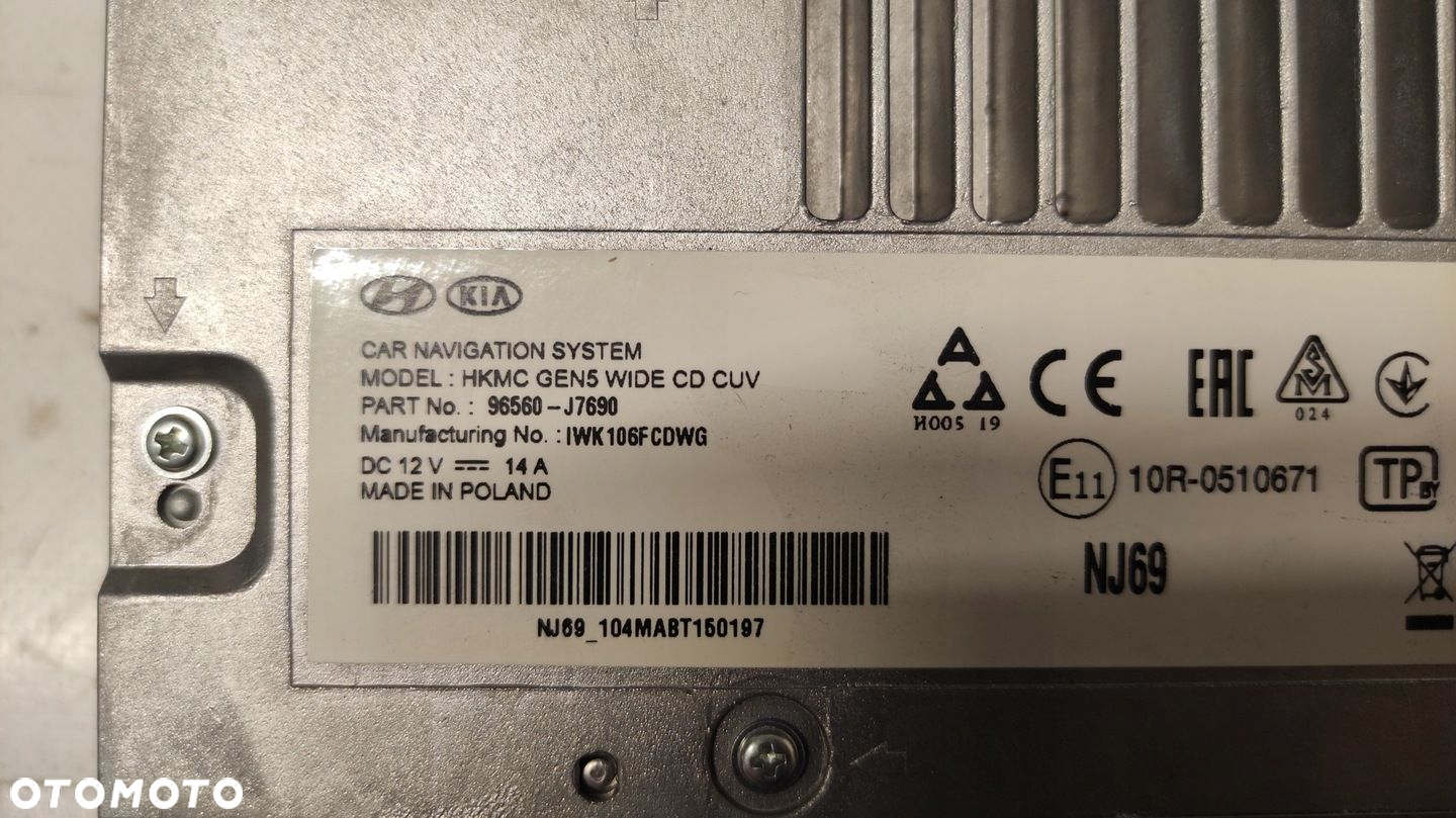 KIA CEED III XCEED RADIO NAVIGACJA NAWIGACJA EKRAN GPS 96560-J7690 20- - 6