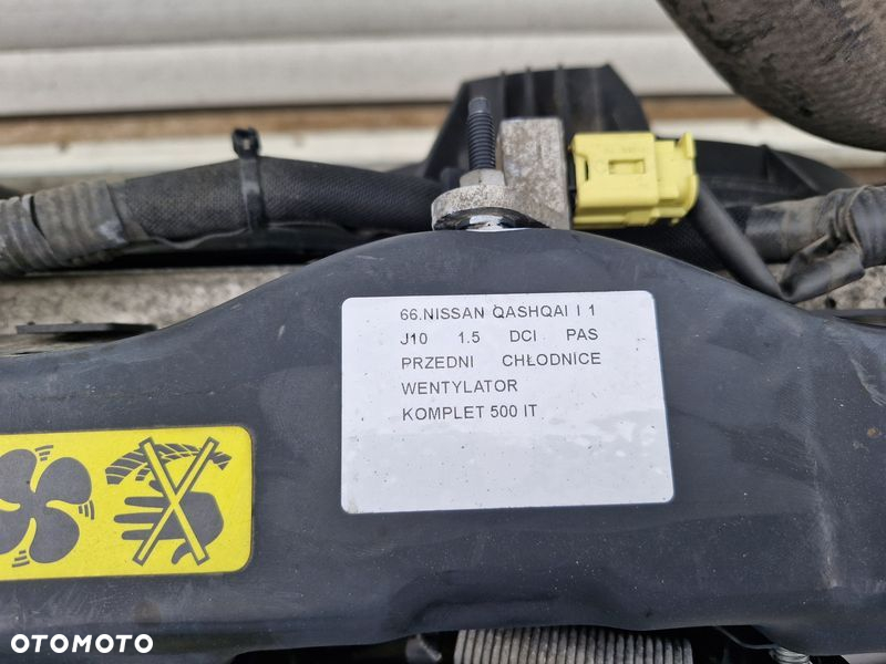 QASHQAI I J10 1.5 DCI PAS PRZÓD PRZEDNI WZMOCNIENIE CZOŁOWE CHŁODNICE WENTYLATOR - 4