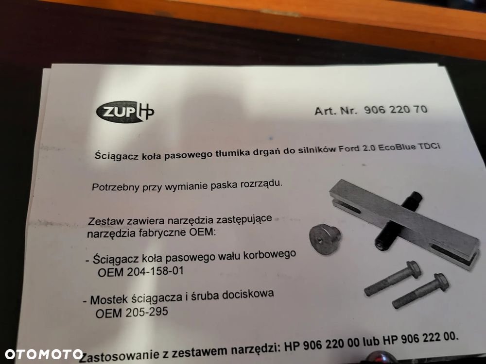 Ściągacz wynajem  koła pasowego DIESEL Ford 2.0 D Eco Blue - 2