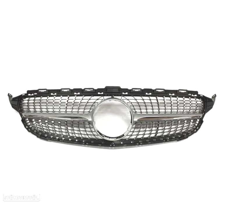 GRELHA DIANTEIRA PARA MERCEDES W205 AMG 14-18 LOOK DIAMOND SILVER - 3